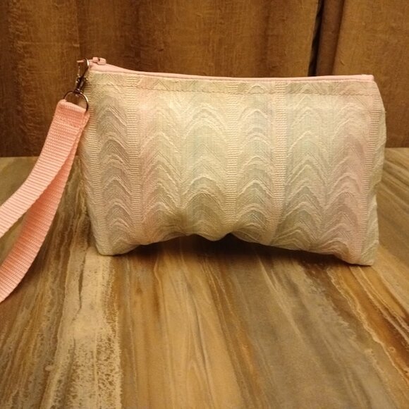 New Zippy Hanging Satin Wristlet Clutch Pouch Make-up Bags Floral Abstract print - Picture 7 of 14